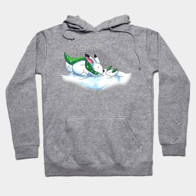 Winter Bunny Buddies Hoodie by KristenOKeefeArt